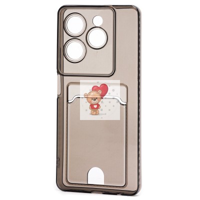 Чехол-накладка для Infinix Hot 40 (черный) - SC276 с картхолдером Чехол-накладка для Infinix Hot 40 (черный) - SC276 с картхолдером