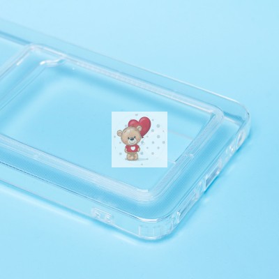 Чехол-накладка для Infinix Hot 40i (прозрачный) - SC276 с картхолдером