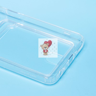 Чехол-накладка для Infinix Hot 40i (прозрачный) - SC276 с картхолдером