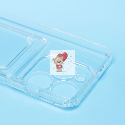 Чехол-накладка для Infinix Hot 40i (прозрачный) - SC276 с картхолдером