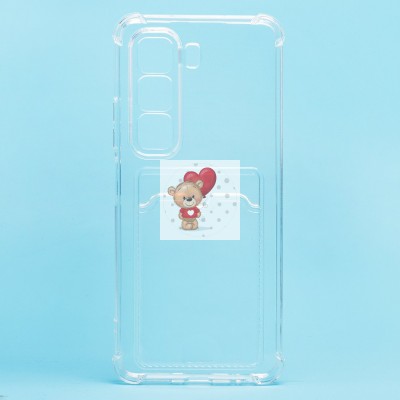 Чехол-накладка для Infinix Hot 50 4G (прозрачный) - SC276 с картхолдером Чехол-накладка для Infinix Hot 50 4G (прозрачный) - SC276 с картхолдером