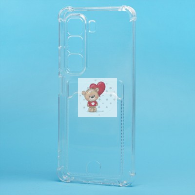 Чехол-накладка для Infinix Hot 50 4G (прозрачный) - SC276 с картхолдером