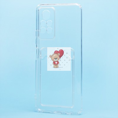 Чехол-накладка для Infinix NOTE 11 Pro (прозрачный) - SC276 с картхолдером