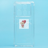 Чехол-накладка для Infinix Note 40 5G (прозрачный) - SC276 с картхолдером Чехол-накладка для Infinix Note 40 5G (прозрачный) - SC276 с картхолдером