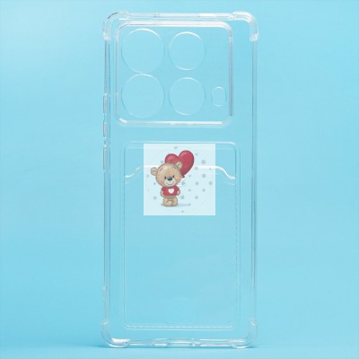 Чехол-накладка для Infinix Note 40 5G (прозрачный) - SC276 с картхолдером Чехол-накладка для Infinix Note 40 5G (прозрачный) - SC276 с картхолдером