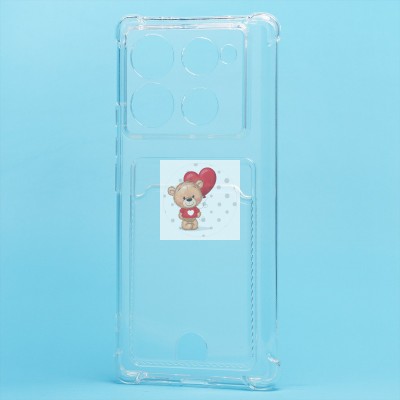 Чехол-накладка для Infinix Note 40 Pro 4G (прозрачный) - SC276 с картхолдером Чехол-накладка для Infinix Note 40 Pro 4G (прозрачный) - SC276 с картхолдером