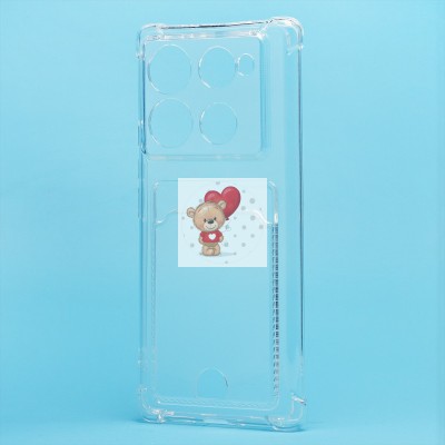 Чехол-накладка для Infinix Note 40 Pro 5G (прозрачный) - SC276 с картхолдером Чехол-накладка для Infinix Note 40 Pro 5G (прозрачный) - SC276 с картхолдером