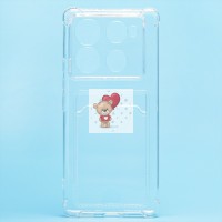 Чехол-накладка для Infinix Note 40 Pro+ 5G (прозрачный) - SC276 с картхолдером