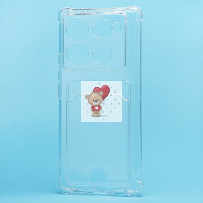 Чехол-накладка для Infinix Note 40 Pro+ 5G (прозрачный) - SC276 с картхолдером