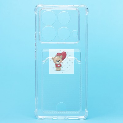 Чехол-накладка для Infinix Note 40 (прозрачный) - SC276 с картхолдером Чехол-накладка для Infinix Note 40 (прозрачный) - SC276 с картхолдером