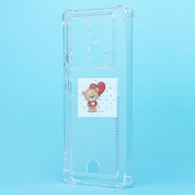 Чехол-накладка для Infinix Note 40 (прозрачный) - SC276 с картхолдером Чехол-накладка для Infinix Note 40 (прозрачный) - SC276 с картхолдером