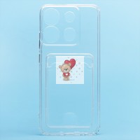 Чехол-накладка для Infinix Smart 7 Plus (прозрачный) - SC276 с картхолдером Чехол-накладка для Infinix Smart 7 Plus (прозрачный) - SC276 с картхолдером