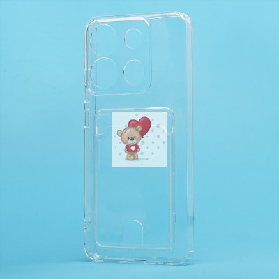 Чехол-накладка для Infinix Smart 7 Plus (прозрачный) - SC276 с картхолдером Чехол-накладка для Infinix Smart 7 Plus (прозрачный) - SC276 с картхолдером