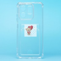 Чехол-накладка для Infinix Smart 9 4G (прозрачный) - SC276 с картхолдером Чехол-накладка для Infinix Smart 9 4G (прозрачный) - SC276 с картхолдером