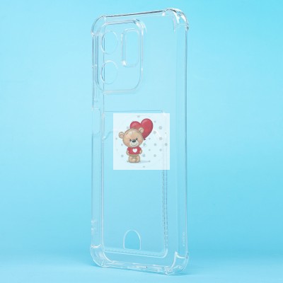 Чехол-накладка для Infinix Smart 9 4G (прозрачный) - SC276 с картхолдером Чехол-накладка для Infinix Smart 9 4G (прозрачный) - SC276 с картхолдером