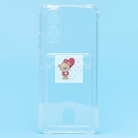 Чехол-накладка для OPPO A38 (прозрачный) - SC276 с картхолдером Чехол-накладка для OPPO A38 (прозрачный) - SC276 с картхолдером