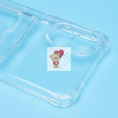 Чехол-накладка для OPPO A18 (прозрачный) - SC276 с картхолдером