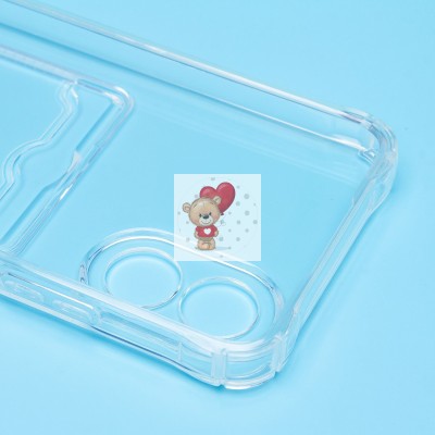 Чехол-накладка для OPPO A18 (прозрачный) - SC276 с картхолдером