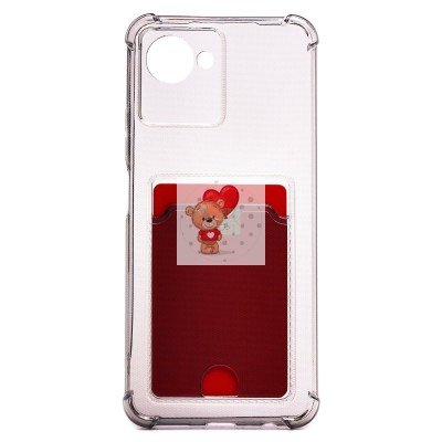 Чехол-накладка для OPPO realme C30 (черный) - SC276 с картхолдером