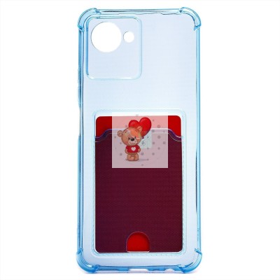 Чехол-накладка для OPPO realme C30 (синий) - SC276 с картхолдером