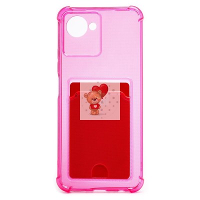 Чехол-накладка для OPPO realme C30 (розовый) - SC276 с картхолдером