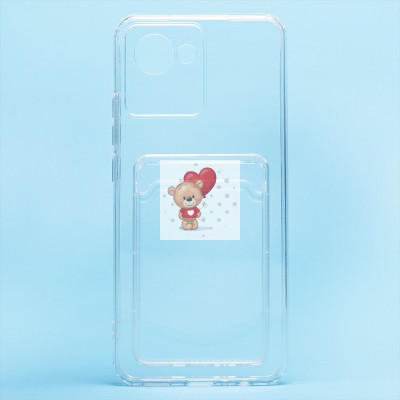 Чехол-накладка для OPPO realme C30 (прозрачный) - SC276 с картхолдером