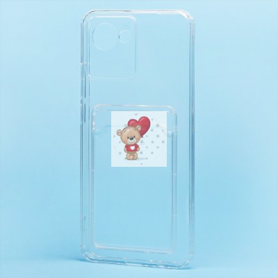 Чехол-накладка для OPPO realme C30 (прозрачный) - SC276 с картхолдером Чехол-накладка для OPPO realme C30 (прозрачный) - SC276 с картхолдером