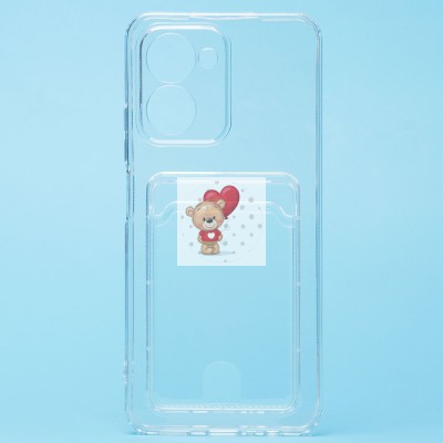 Чехол-накладка для OPPO realme C33 (прозрачный) - SC276 с картхолдером