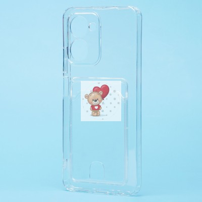 Чехол-накладка для OPPO realme C33 (прозрачный) - SC276 с картхолдером Чехол-накладка для OPPO realme C33 (прозрачный) - SC276 с картхолдером