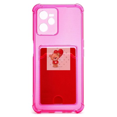 Чехол-накладка для OPPO realme C35 (розовый) - SC276 с картхолдером