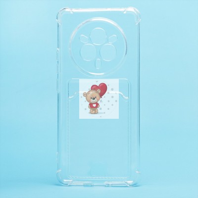 Чехол-накладка для Realme 14 Pro (прозрачный) - SC276 с картхолдером