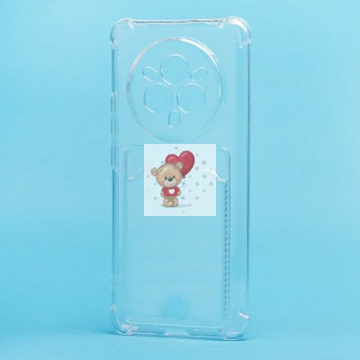 Чехол-накладка для Realme 14 Pro (прозрачный) - SC276 с картхолдером Чехол-накладка для Realme 14 Pro (прозрачный) - SC276 с картхолдером