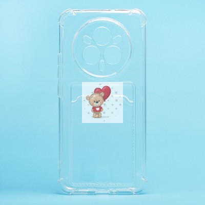 Чехол-накладка для Realme 14 Pro+ (прозрачный) - SC276 с картхолдером