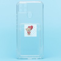 Чехол-накладка для Realme C25Y (прозрачный) - SC276 с картхолдером