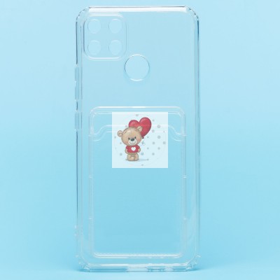 Чехол-накладка для Realme C21Y (прозрачный) - SC276 с картхолдером