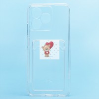 Чехол-накладка для Realme Note 50 (прозрачный) - SC276 с картхолдером