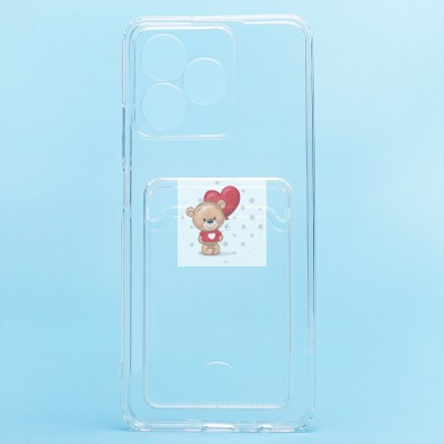 Чехол-накладка для Realme Note 50 (прозрачный) - SC276 с картхолдером