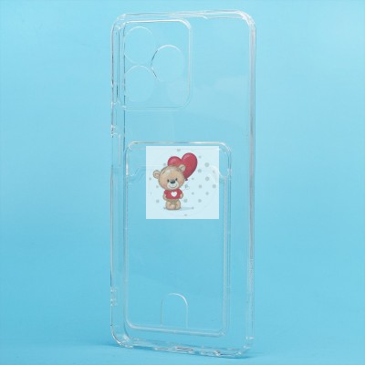 Чехол-накладка для Realme Note 50 (прозрачный) - SC276 с картхолдером