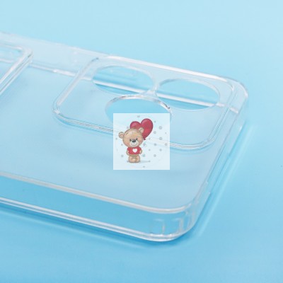 Чехол-накладка для Realme Note 50 (прозрачный) - SC276 с картхолдером