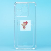 Чехол-накладка для Realme C61 4G Global (прозрачный) - SC276 с картхолдером