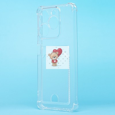 Чехол-накладка для Realme C61 4G Global (прозрачный) - SC276 с картхолдером