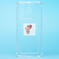 Чехол-накладка для Realme C63 4G (прозрачный) - SC276 с картхолдером