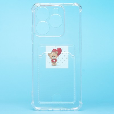 Чехол-накладка для Realme C63 4G (прозрачный) - SC276 с картхолдером Чехол-накладка для Realme C63 4G (прозрачный) - SC276 с картхолдером