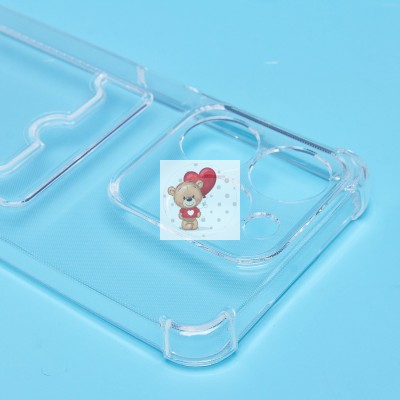 Чехол-накладка для Realme C63 4G (прозрачный) - SC276 с картхолдером