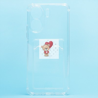 Чехол-накладка для Realme C65 (прозрачный) - SC276 с картхолдером