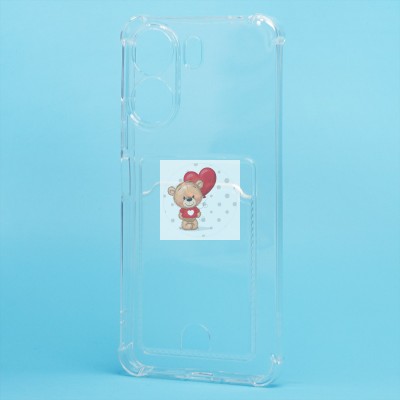 Чехол-накладка для Realme C65 (прозрачный) - SC276 с картхолдером Чехол-накладка для Realme C65 (прозрачный) - SC276 с картхолдером