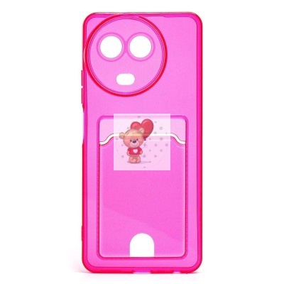 Чехол-накладка для Realme C67 5G (розовый) - SC276 с картхолдером