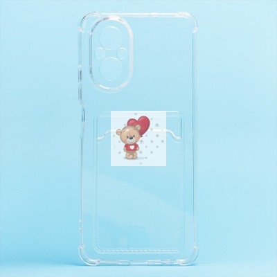 Чехол-накладка для Realme C67 5G (прозрачный) - SC276 с картхолдером