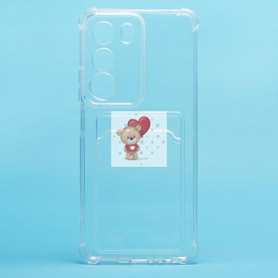 Чехол-накладка для Realme C71 (прозрачный) - SC276 с картхолдером