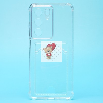 Чехол-накладка для Realme C75 (прозрачный) - SC276 с картхолдером